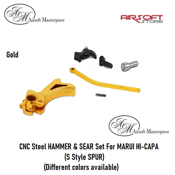Airsoft Masterpiece CNC Steel HAMMER & SEAR Set TM HI-CAPA (S SPUR)