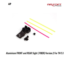 AIP Aluminium FRONT and REAR Sight ( FIBER) Version.2 For TM 5.1