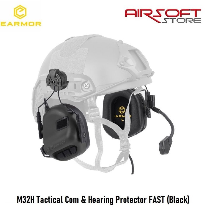 Earmor M32H Tactical Com & Hearing Protector FAST (Black)