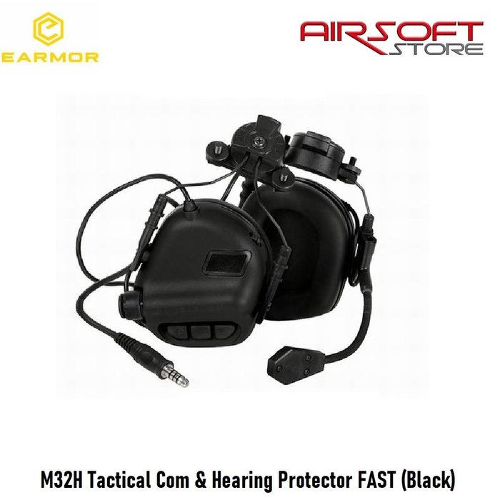Earmor M32H Tactical Com & Hearing Protector FAST (Black)
