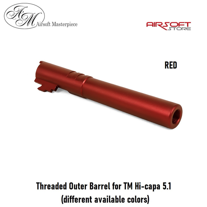 Airsoft Masterpiece Threaded Aluminium Outer Barrel for TM Hi-capa 5.1