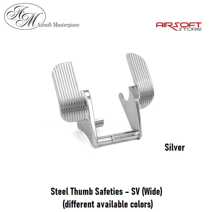 Airsoft Masterpiece Steel Thumb Safeties – SV (Wide)