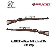 Snow Wolf KAR98K Real Wood Bolt Action Rilfe with scope
