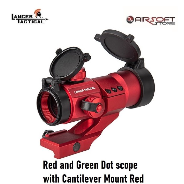 Lancer Tactical Red and Green Dot scope with Cantilever Mount Red