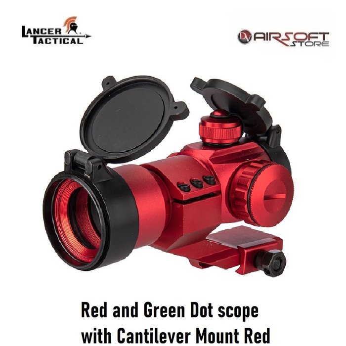 Lancer Tactical Red and Green Dot scope with Cantilever Mount Red