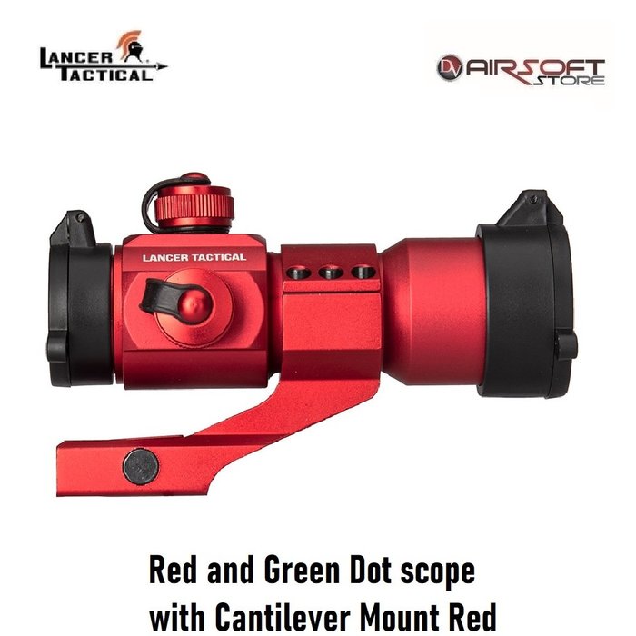 Lancer Tactical Red and Green Dot scope with Cantilever Mount Red