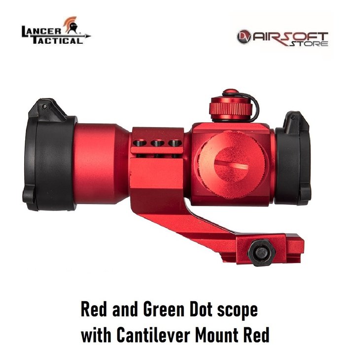 Lancer Tactical Red and Green Dot scope with Cantilever Mount Red