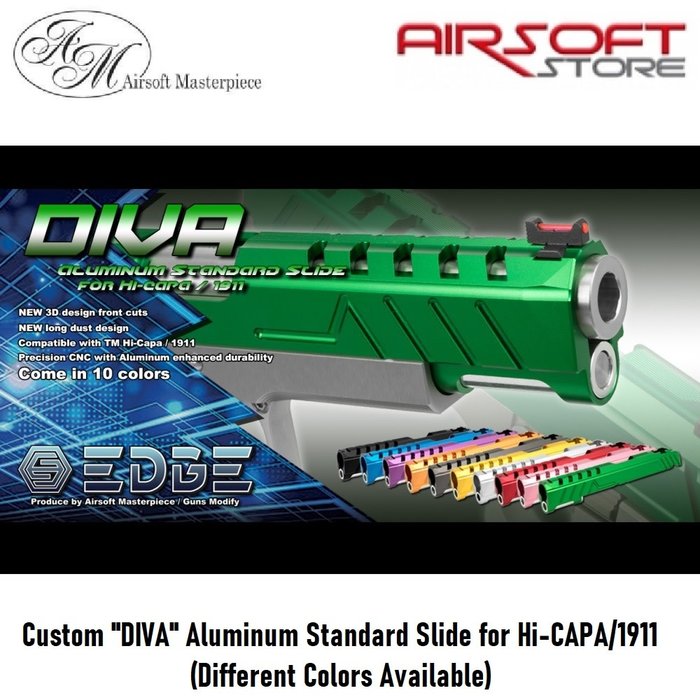 EDGE Custom "DIVA" Aluminum Standard Slide for Hi-CAPA/1911