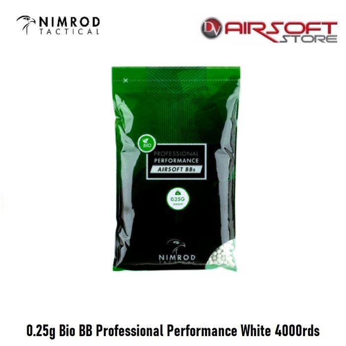 Nimrod 0.25g Bio BB Professional Performance White 4000rds