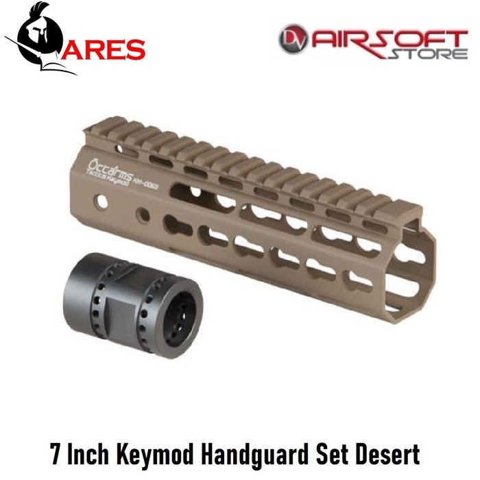 Ares 7 Inch Keymod Handguard Set Desert