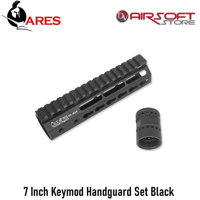 Ares 7 Inch Keymod Handguard Set Black