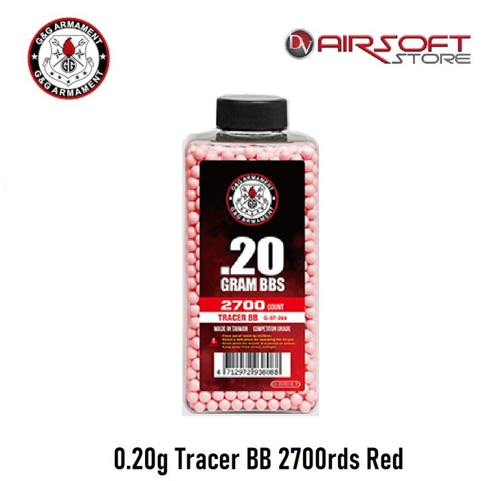 G&G 0.20g Tracer BB 2700rds Red