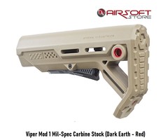 Strike Industries Viper Mod 1 Mil-Spec Carbine Stock (Dark Earth - Red)