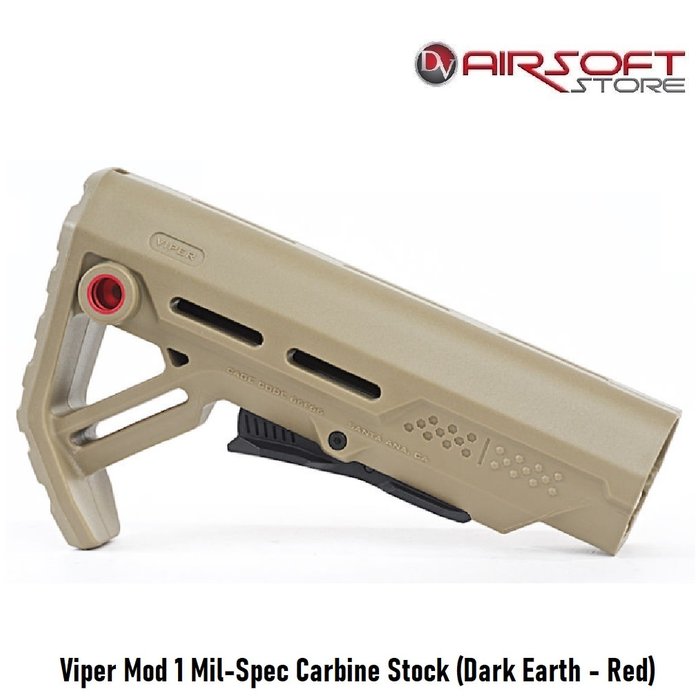 Strike Industries Viper Mod 1 Mil-Spec Carbine Stock (Dark Earth - Red)