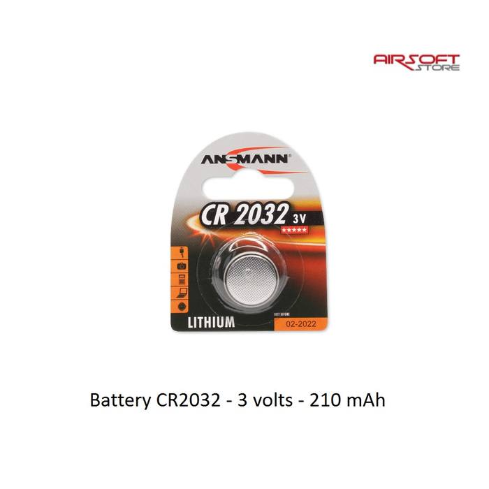 Battery CR 2032 - 3 volts - 210 mAh