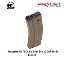 WE (Wei Tech) Magazine M4 / SCAR-L Open Bolt V2 GBR 30rds - DESERT