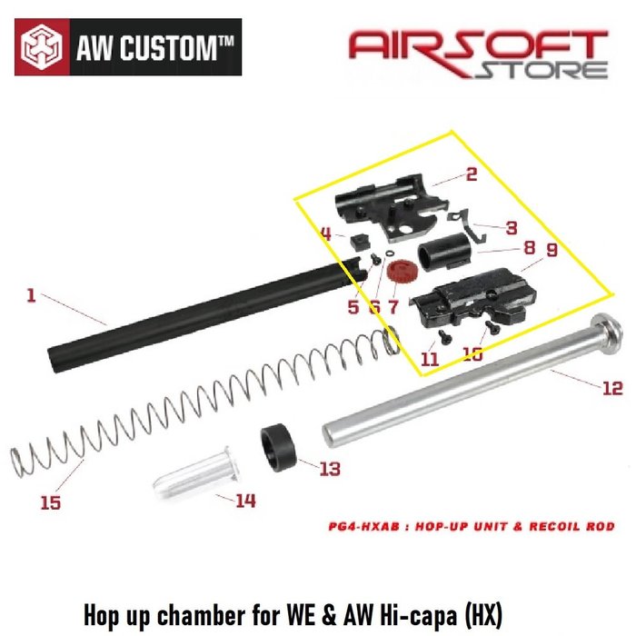 Armorer Works Hop up chamber for WE & AW Hi-capa (HX) left plate part 2