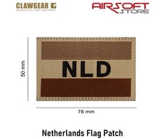 CLAWGEAR Netherlands Flag Patch Embroided Desert