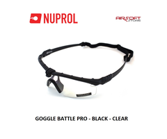 NUPROL GOGGLE BATTLE PRO - BLACK - CLEAR