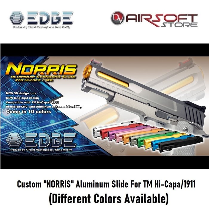 EDGE Custom "NORRIS" Aluminum Slide For TM Hi-Capa/1911