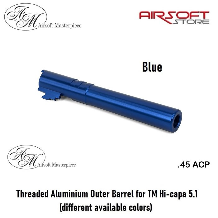 Airsoft Masterpiece Threaded Aluminium Outer Barrel for TM Hi-capa 5.1