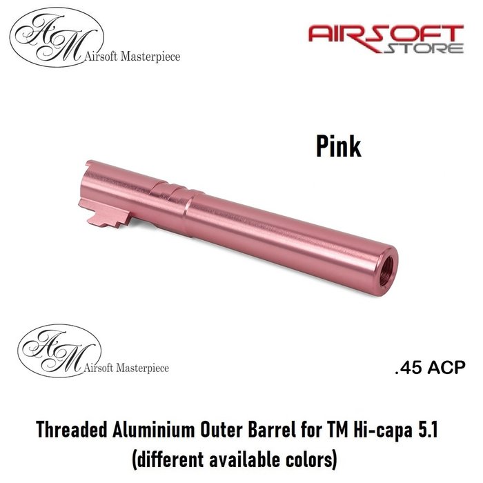 Airsoft Masterpiece Threaded Aluminium Outer Barrel for TM Hi-capa 5.1