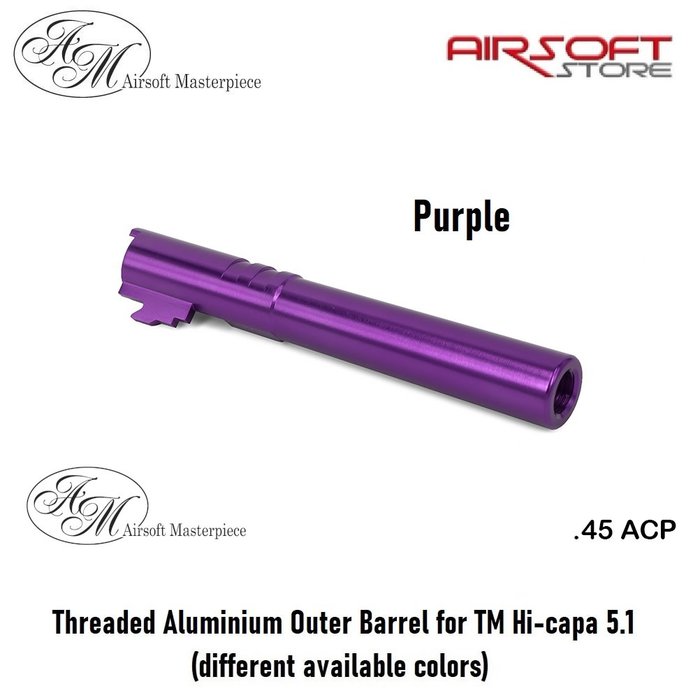 Airsoft Masterpiece Threaded Aluminium Outer Barrel for TM Hi-capa 5.1
