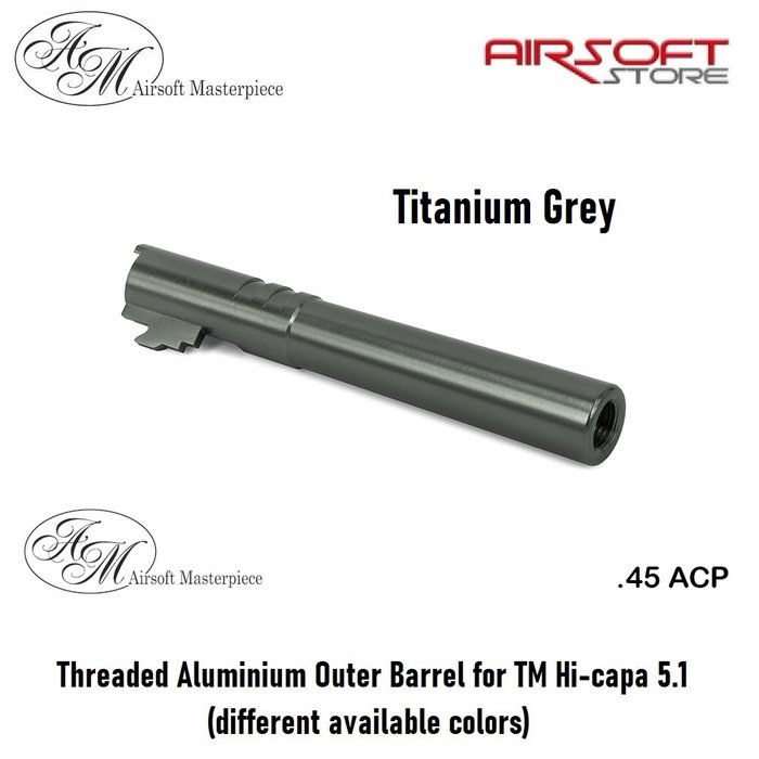 Airsoft Masterpiece Threaded Aluminium Outer Barrel for TM Hi-capa 5.1