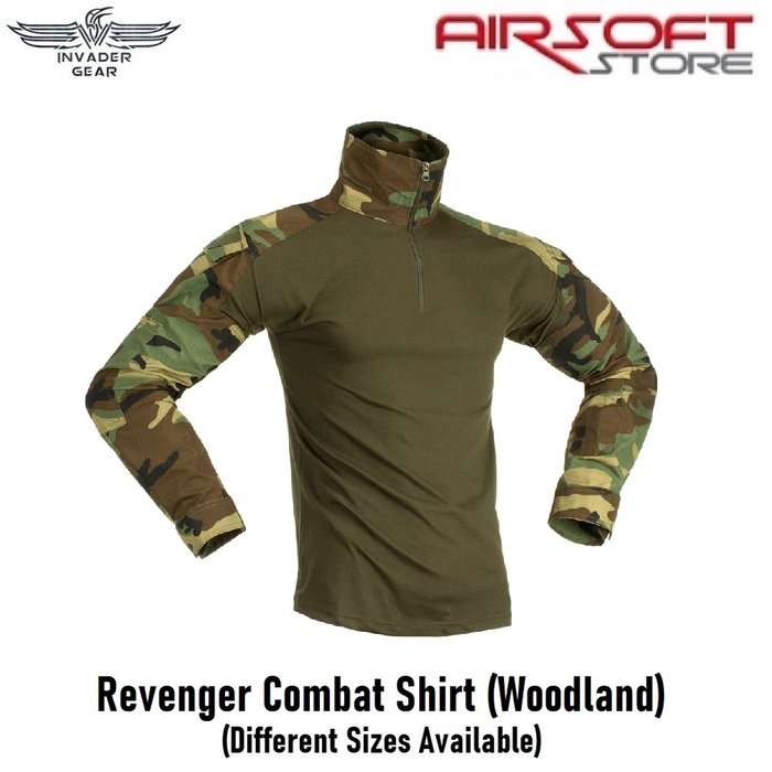 INVADER GEAR Revenger Combat Shirt (Woodland)