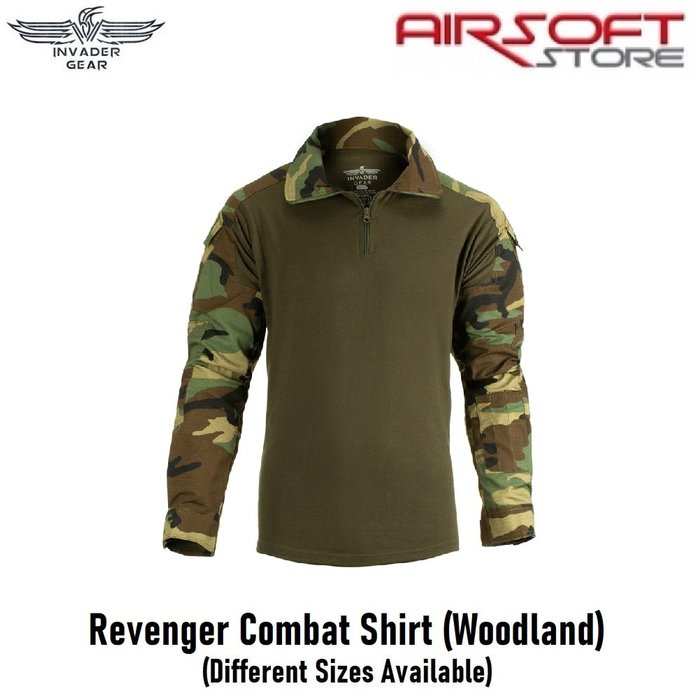 INVADER GEAR Revenger Combat Shirt (Woodland)