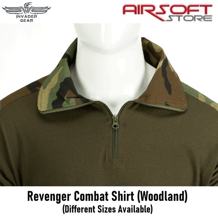 INVADER GEAR Revenger Combat Shirt (Woodland)
