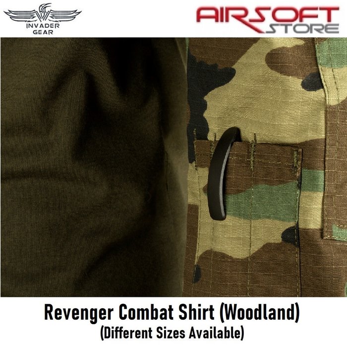 INVADER GEAR Revenger Combat Shirt (Woodland)