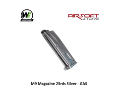 WE (Wei Tech) M9 Magazine 25rds Silver - GAS