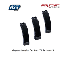 ASG Magazine Scorpion Evo 3 a1 - 75rds - Box of 3