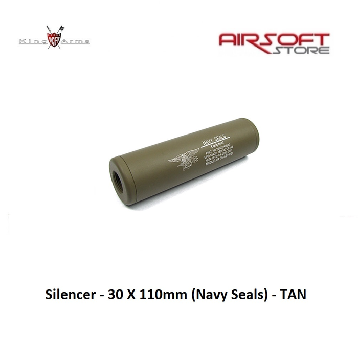King Arms Silencer - 30 X 110mm (Navy Seals) - TAN