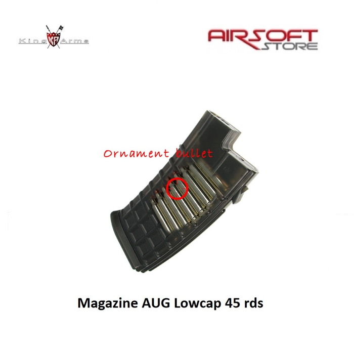 King Arms Magazine AUG Lowcap 45 rds - box of 5 single