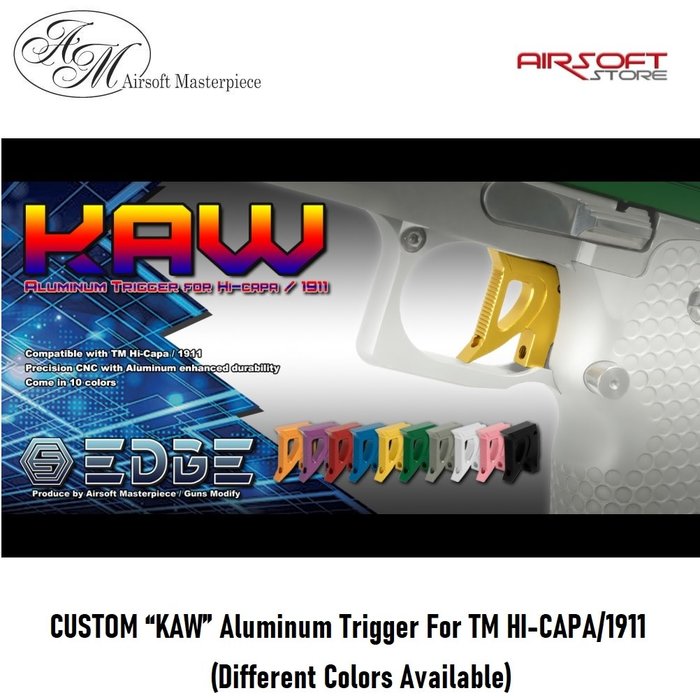 EDGE CUSTOM “KAW” Aluminum Trigger For TM HI-CAPA/1911