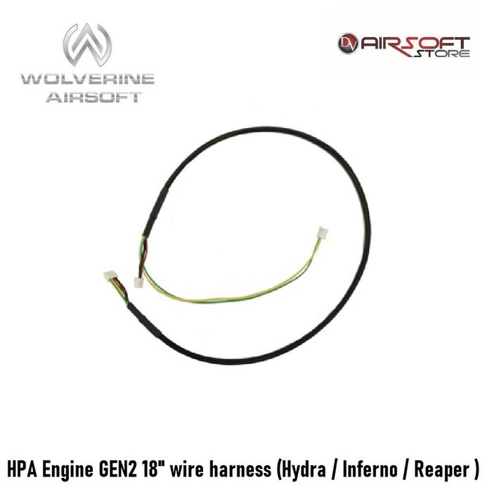 Wolverine HPA Engine GEN2 18" wire harness (Hydra / Inferno / Reaper )