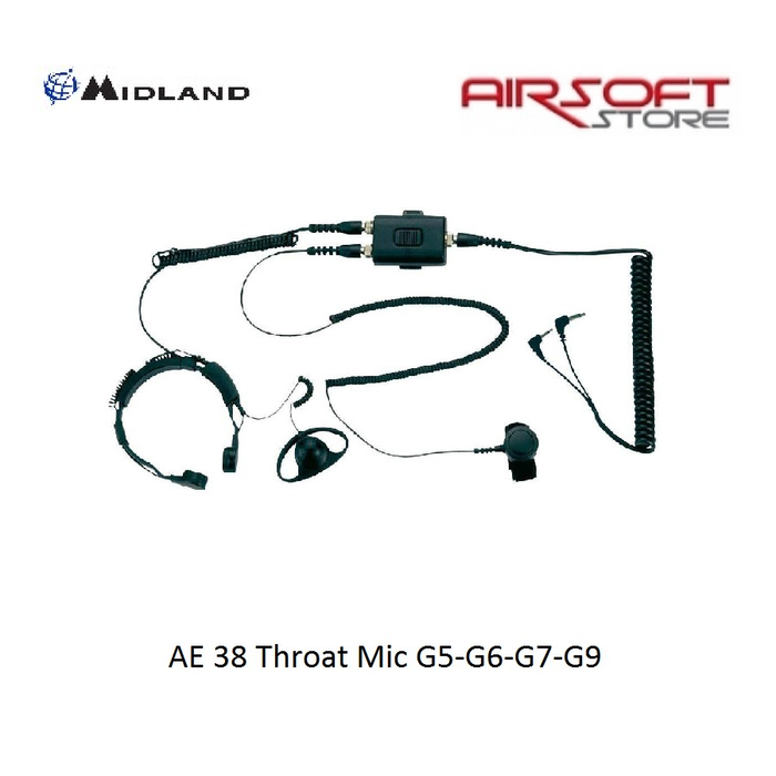 Midland AE 38 S2a Throat Mic G5-G6-G7-G9