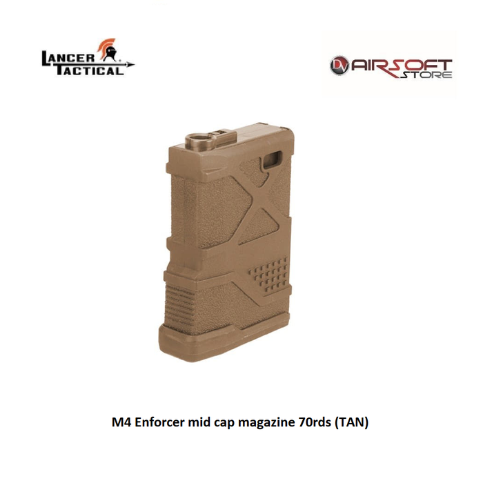 Lancer Tactical M4 Enforcer mid cap magazine 70rds (Black)
