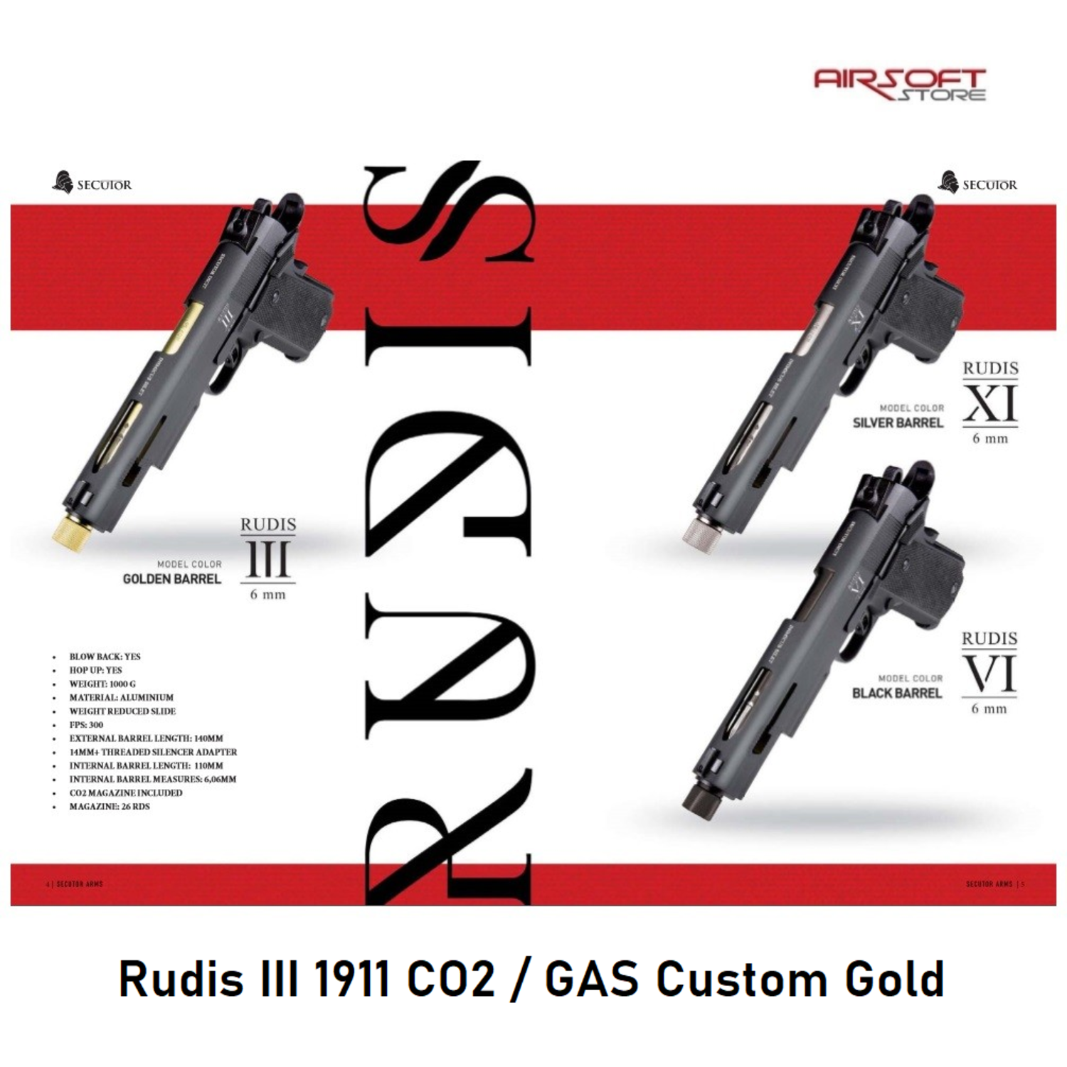 Follower Raw Iii Gold Co2 - Airsoft Store - Airsoft Store