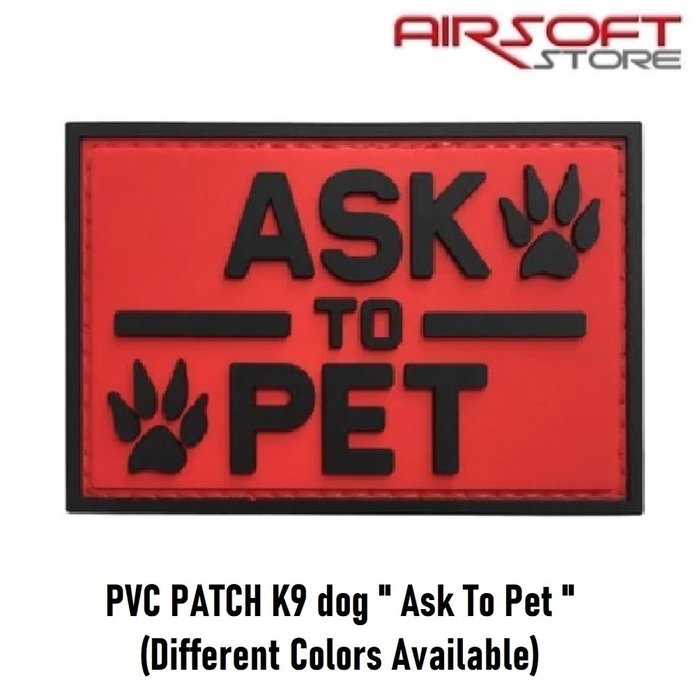 Delta Victor PVC PATCH K9 dog " Ask To Pet "