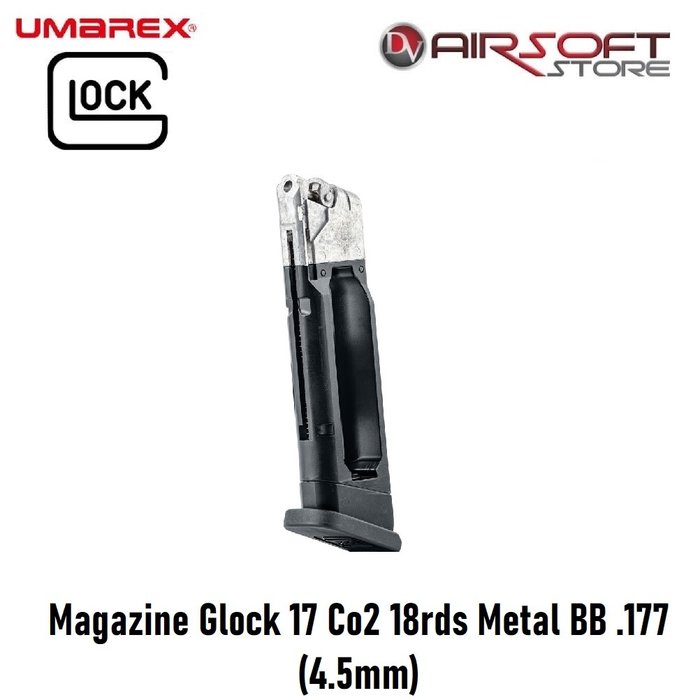 UMAREX Magazine Glock 17 Co2 18rds Metal BB .177 (4.5mm)
