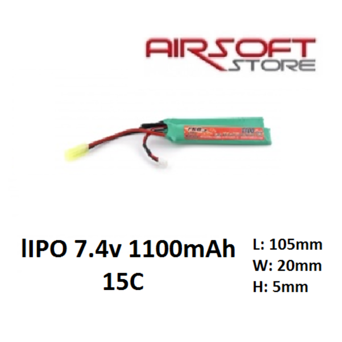 FKB Batterij Lipo 7.4V 1100mah 15C - nunchuck
