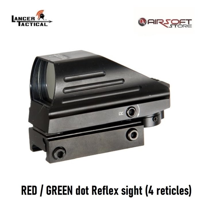 Lancer Tactical RED / GREEN dot Reflex sight (4 reticles)