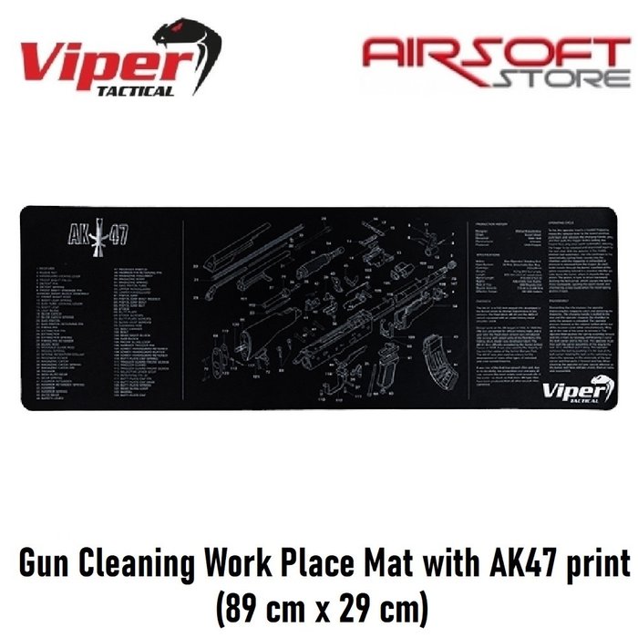 VIPER Gun Cleaning Work Place Mat with AK47 print