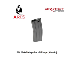 Ares M4 Magazine - Metal - Midcap - 130rds - GREY