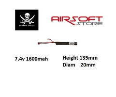 PIRATE ARMS 7.4V 1600mAh Lipo 15C Stick Type T-Plug