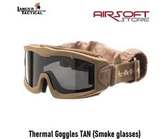 Lancer Tactical Thermal Goggles TAN (Smoke glasses)