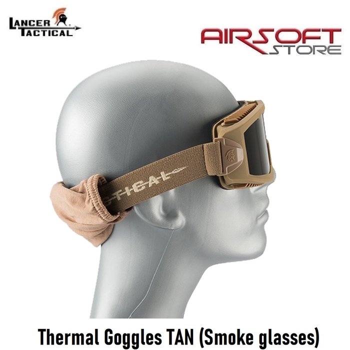 Lancer Tactical Thermal Goggles TAN (Smoke glasses)